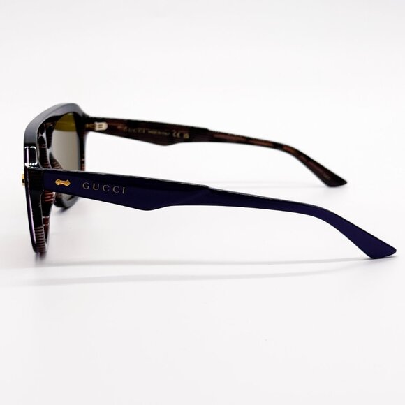 NEW GUCCI GG1263S 005 SUNGLASSES UNISEX VIOLET AVIATOR EYEWEAR GUCCI - Picture 8 of 13